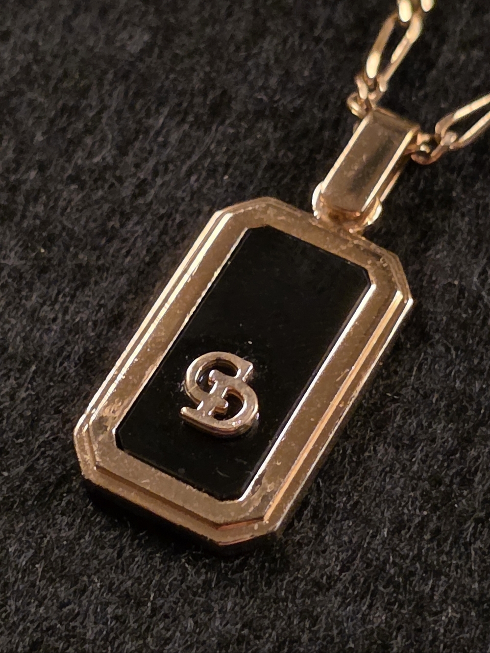 Christian Dior Black Enamel Dog Tag Necklace 1990s - Picture 3 of 16